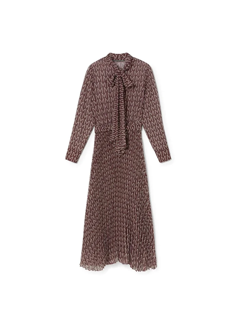 لولا كساديمونت Pleated Long Logo Dress